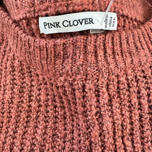 Pink Clover NWT Striped Crochet Sweater Size XXL - Picture 3 of 5